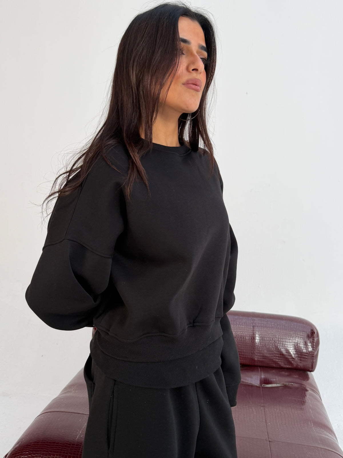 Black Oversized Sweatshirt