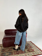 Light Blue Classic Wide-Leg Denim Pants